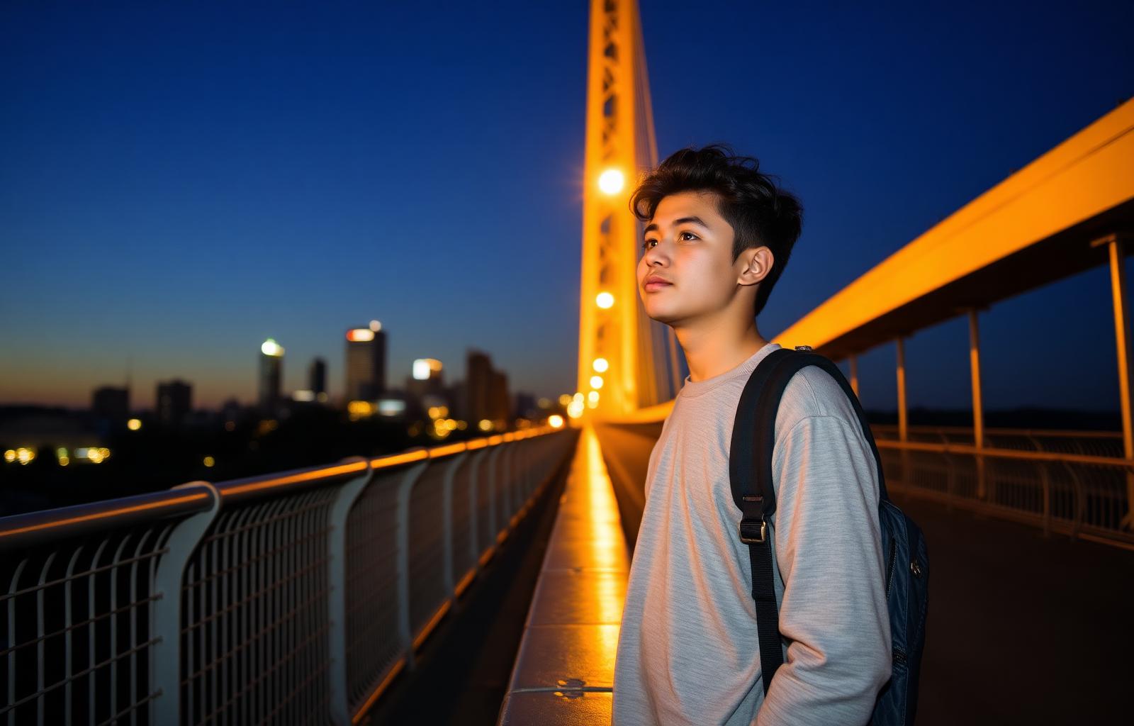 Bridge over Austin at golden hour